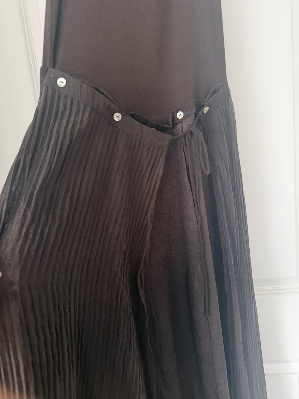 zara brown mixed pareo dress - Picture 6 of 6